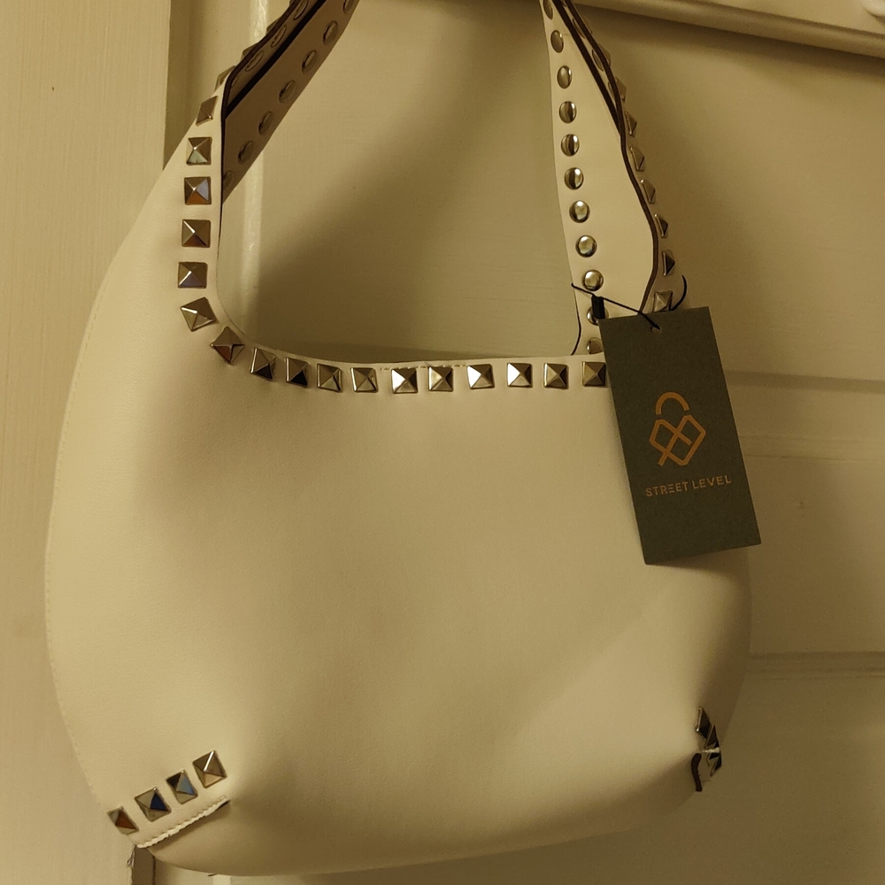 Street Level White Studded Women's Bag